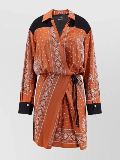 PINKO VISCOSE DRESS BANDANA PRINT