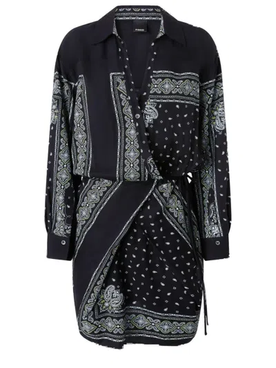 PINKO VISCOSE DRESS WITH BANDANA PRINT