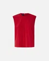 Pinko Tie-back Sleeveless Top In Red