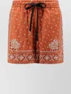 Pinko Viscose Shorts With Bandana Print