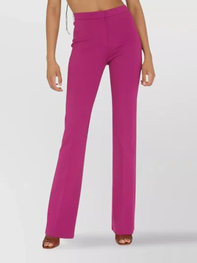 Pinko Viscose Trousers With Flared Leg And High Waist In Purple