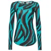 Pinko Zebra-print Round-neck T-shirt In Multi