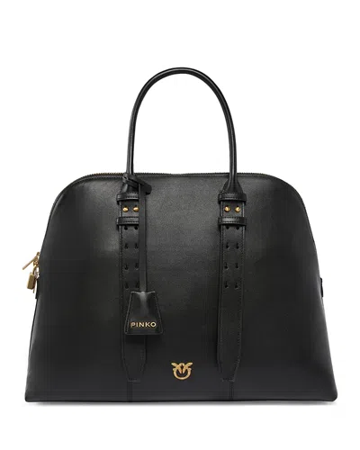 PINKO VITELLO LEATHER BOWLING BAG