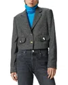 Pinko Vivona Geometric Button Jacket In Black/white