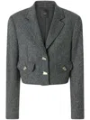Pinko Vivona Geometric Button Jacket In Black