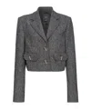 Pinko Vivona Geometric Button Jacket In Black