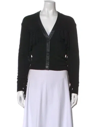 Pre-owned Pinko V-neck Sweater In Black