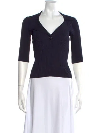 Pre-owned Pinko V-neck Sweater In Blue