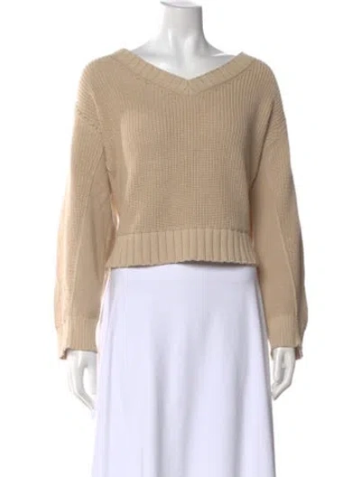 Pre-owned Pinko V-neck Sweater In Neutral