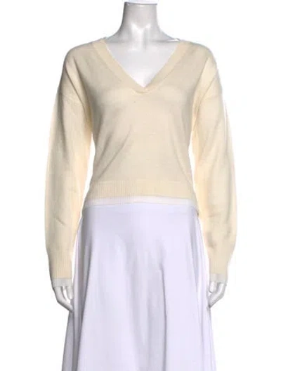 Pre-owned Pinko V-neck Sweater In Neutrals