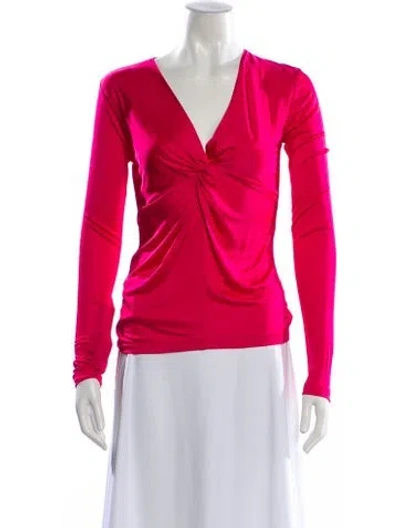 Pre-owned Pinko V-neck Sweater In Pink