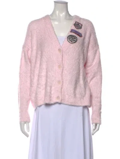 Pre-owned Pinko V-neck Sweater In Pink