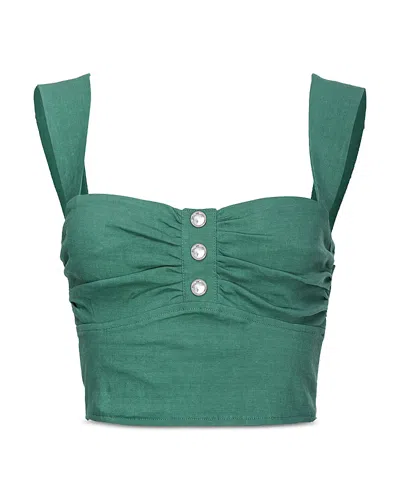Pinko Voyager Cropped Top In Vrd Hunter