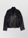 Pinko Waist Belted Jacket With Epaulettes And Pockets