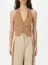 Pinko Waistcoat  Woman Color Brown In Brown