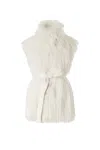 Pinko White Padded Polyester Coat In White