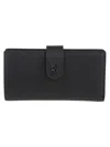 Pinko Saffiano Leather Wallet With Logo In Black