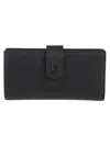 Pinko Saffiano Leather Wallet With Logo In Black