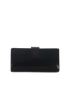 Pinko Saffiano Leather Wallet With Logo In Black