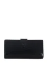 Pinko Saffiano Leather Wallet With Logo In Black