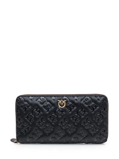 Pinko Wallet In Nero-antique Gold