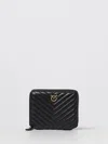 Pinko Taylor Leather Zip Around Wallet In Black