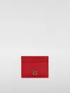 Pinko 'simply' Card Holder In Red Leather In Red