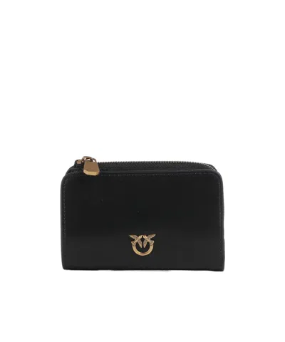 Pinko Wallet Softly Grained Calfskin Black