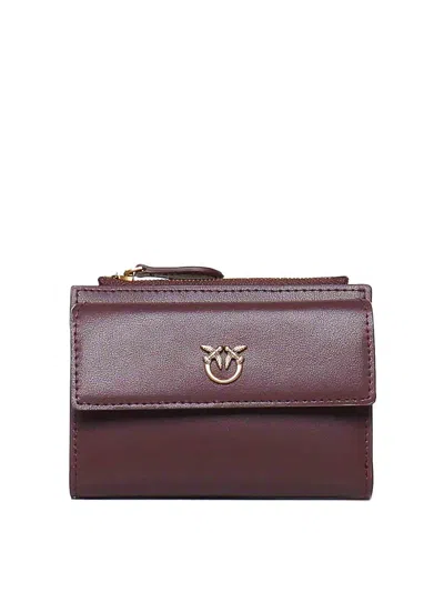 Pinko Wallet With Front Pocket In Marrón