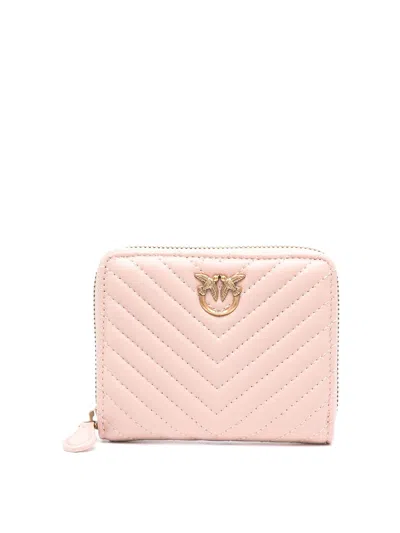 Pinko Wallet With Logo In Nude & Neutrals