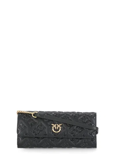 Pinko Wallet With Monogram In Black