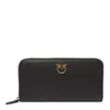 Pinko Ryder Rectangular Purse With Zip In Leather In Black