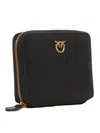 Pinko Taylor Zip Around Calfskin In Black