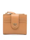 Pinko Multi-functional Wallet With Gold-tone Hardware In Marrone E Oro
