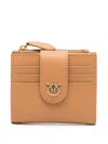 Pinko Multi-functional Wallet With Gold-tone Hardware In Marrone E Oro