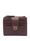 Pinko Leather Zip-around Wallet In Brown