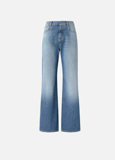 Pinko Wanda Cotton Denim Jeans In Blue