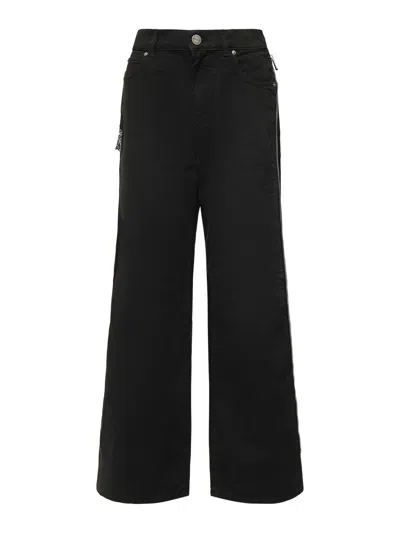Pinko Wanda Jeans With Side Zips In Black