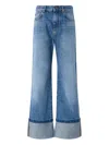 Pinko Wide Leg Trousers Featuring Pockets In Blue