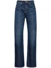 Pinko Wanda Cotton-blend Jeans In Blue