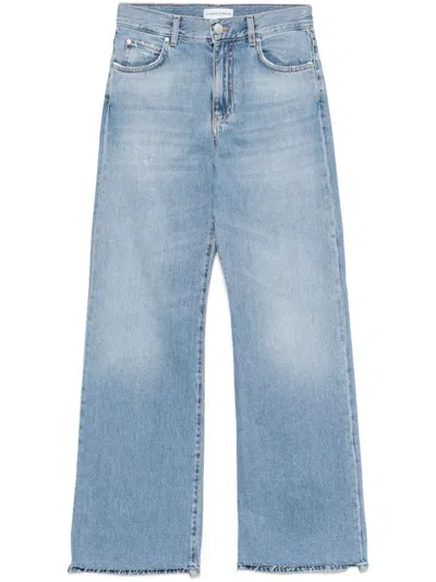 Pinko `wanda` Wide Leg Jeans In Blue