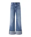 Pinko Wide Leg Trousers Featuring Pockets In Blue