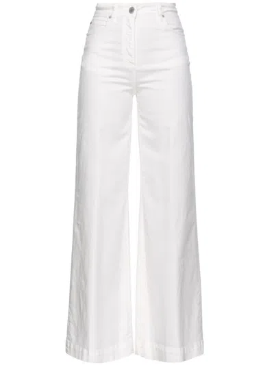 Pinko Wide-leg Tailored Trousers In White