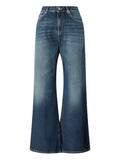 Pinko Whiskering Jeans In Blue