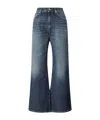 Pinko Wanda Wide Leg Jeans In Medium Dark Vintage Wash In Blue