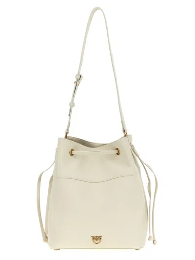 Pinko Classic Bucket Bag In White
