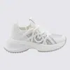 PINKO WHITE AND SILVER LEATHER ARIEL SNEAKERS