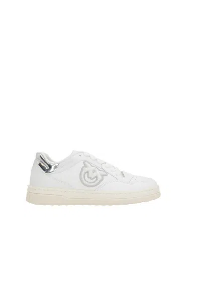 Pinko White And Silver Sneakers