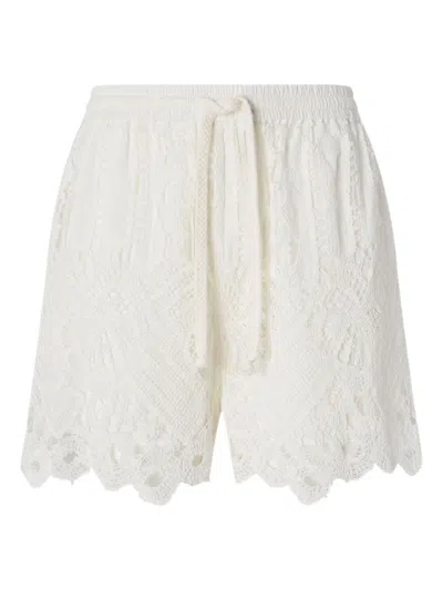 PINKO PINKO WHITE BERMUDA SHORTS