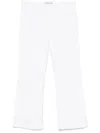 Pinko High Waist Flared Hem Five-pocket Trousers In White